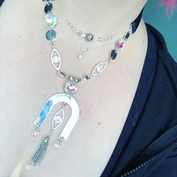 “You’re Pretty When You Cry” Handmade Swarovski Crystal & Velvet Necklace - Picture 14 of 14